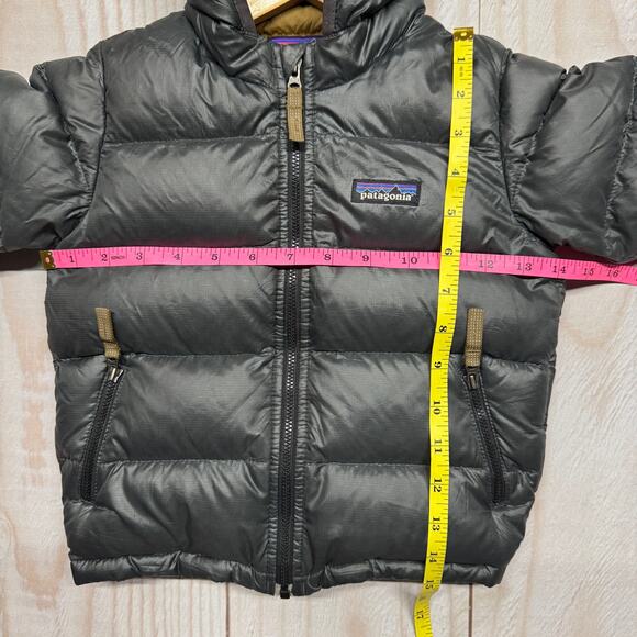 Patagonia Boys Toddler 2T Hi-Loft Duck Down Sweater Hoody 700 Fill Jacket Gray - Picture 7 of 10